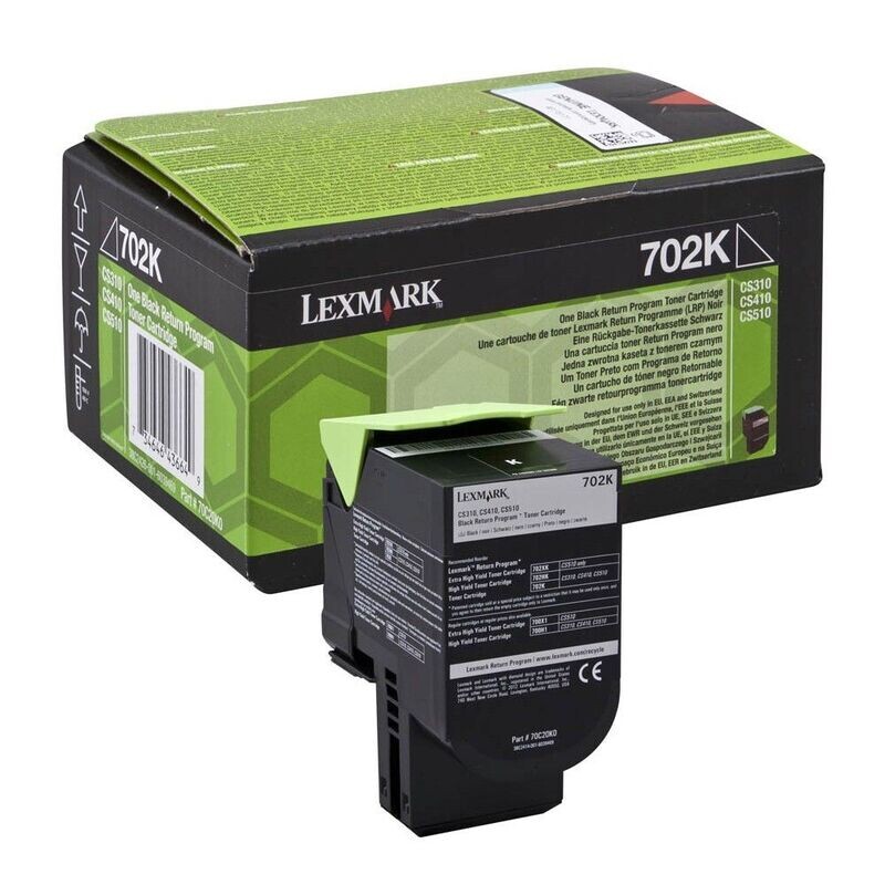 Original Lexmark Toner 70C20K0 / 702K Schwarz Original Lexmark Toner 70C20K0 / 702K Schwarz