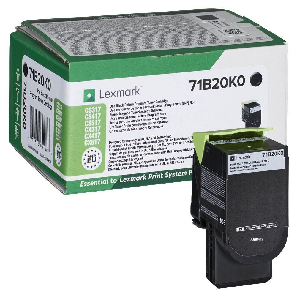 Original Lexmark Toner 71B20K0 Schwarz