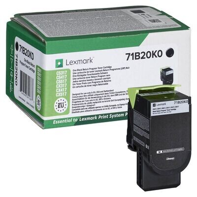 Original Lexmark Toner 71B20K0 Schwarz Original Lexmark Toner 71B20K0 Schwarz
