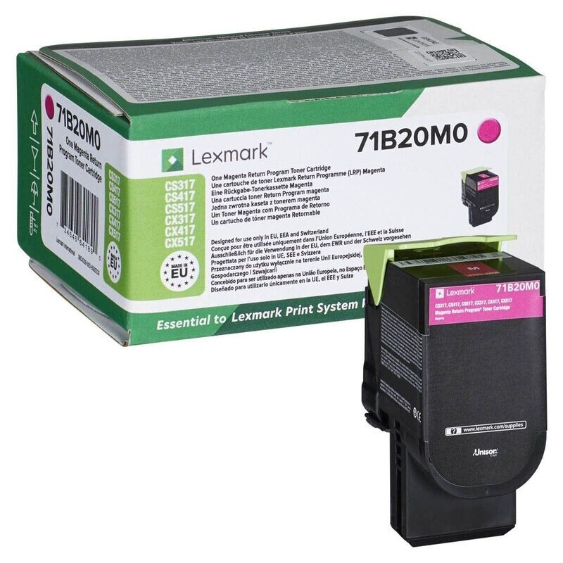 Original Lexmark Toner 71B20C0 Cyan Original Lexmark Toner 71B20C0 Cyan