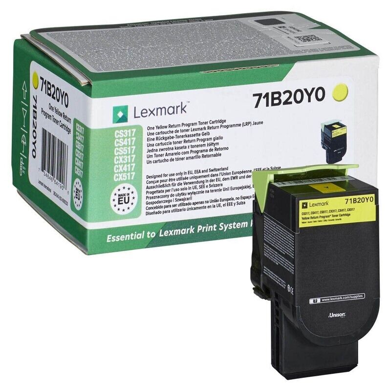 Original Lexmark Toner 71B20Y0 Gelb Original Lexmark Toner 71B20Y0 Gelb