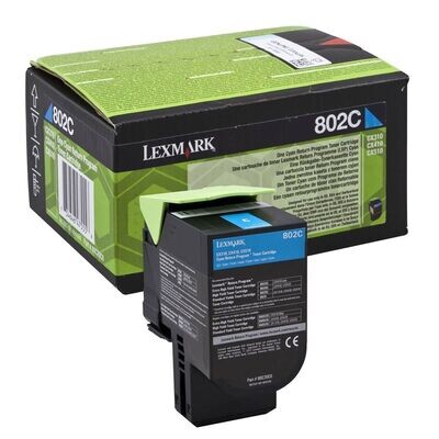 Original Lexmark Toner 80C20C0 / 802C Cyan Original Lexmark Toner 80C20C0 / 802C Cyan