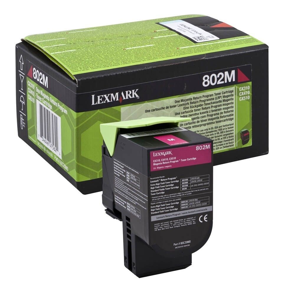 Original Lexmark Toner 80C20M0 / 802M  Magenta