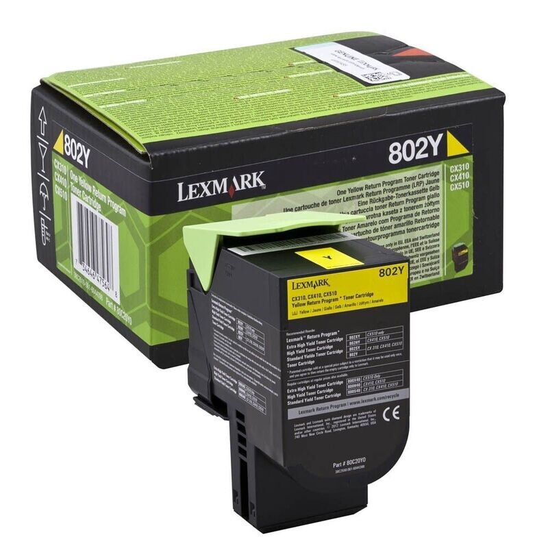 Original Lexmark Toner 80C20Y0 / 802Y Gelb Original Lexmark Toner 80C20Y0 / 802Y Gelb