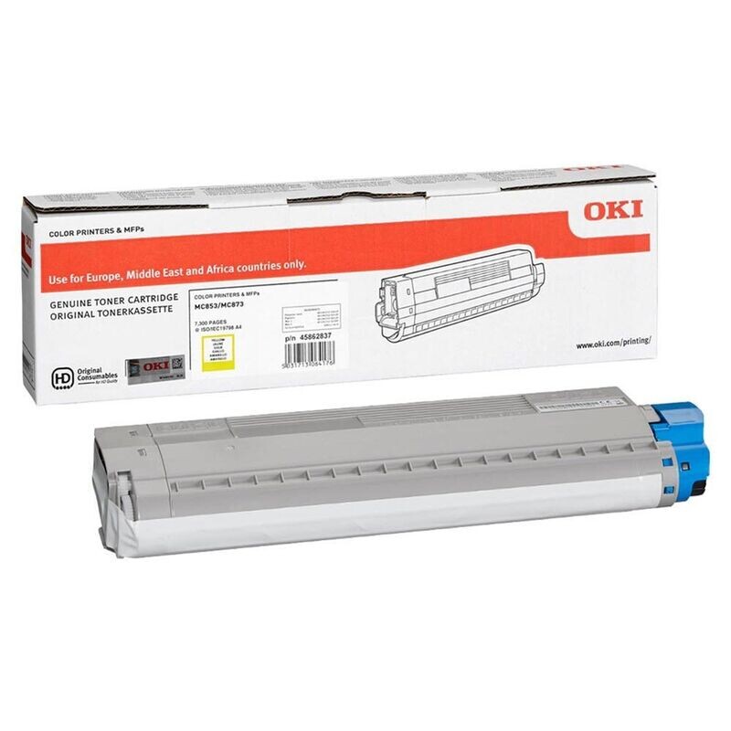Original Oki Toner 45862837 Gelb Original Oki Toner 45862837 Gelb