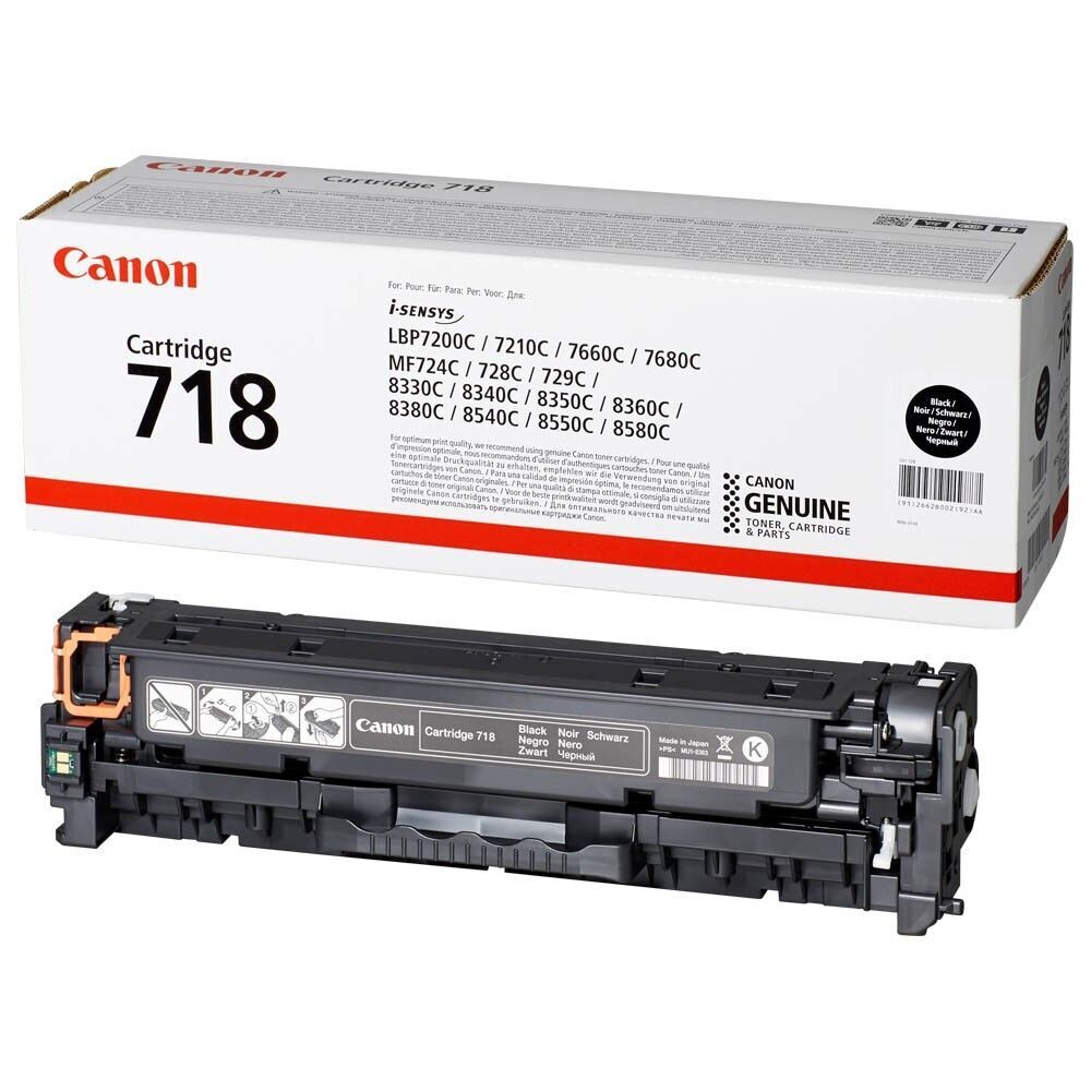 Original Canon Toner 718BK  Schwarz