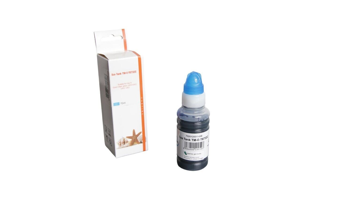 Alternative Tintenflasche passend zu Epson T6732C Cyan