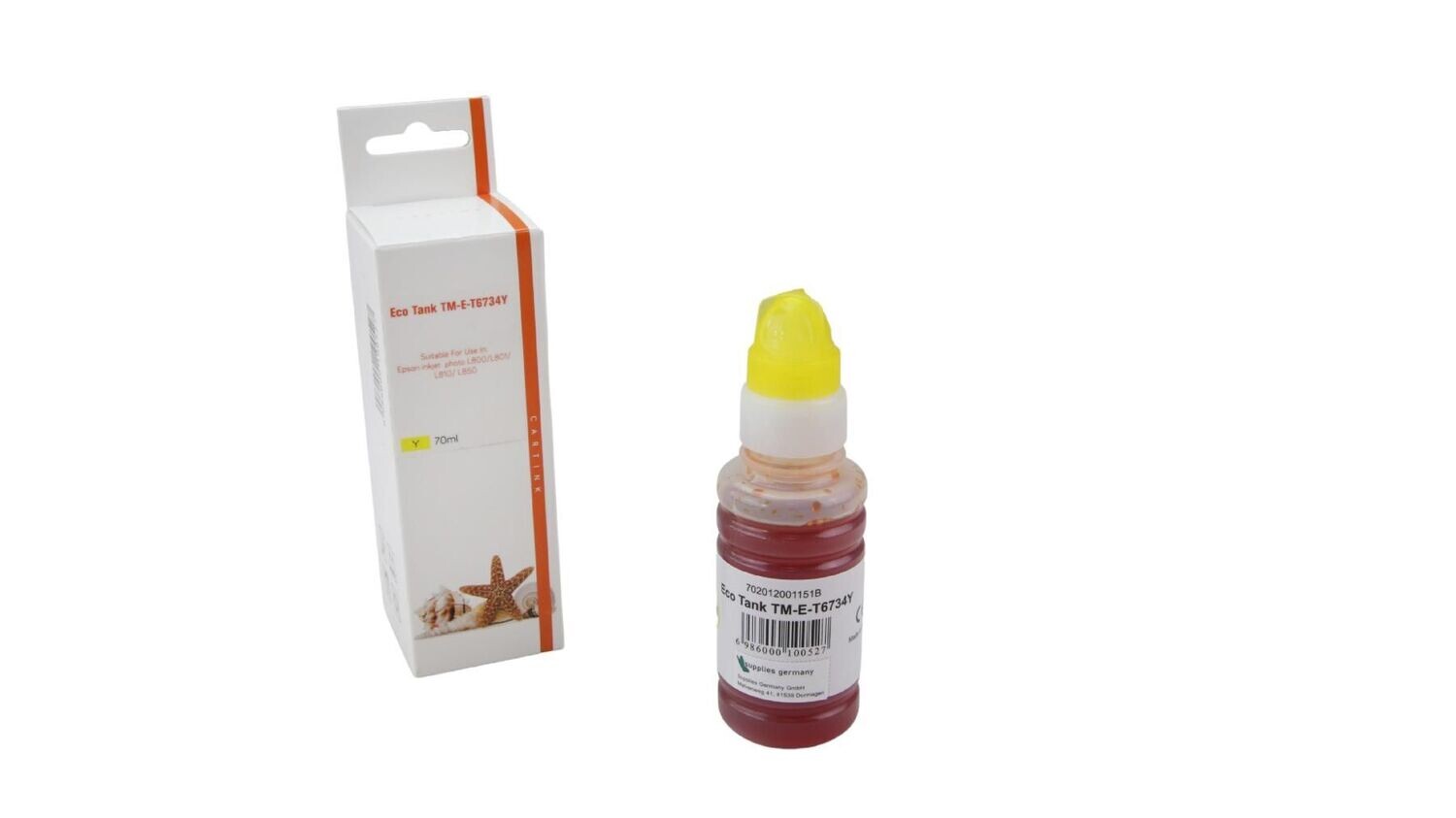 Alternative Tintenflasche passend zu Epson T6734Y Gelb