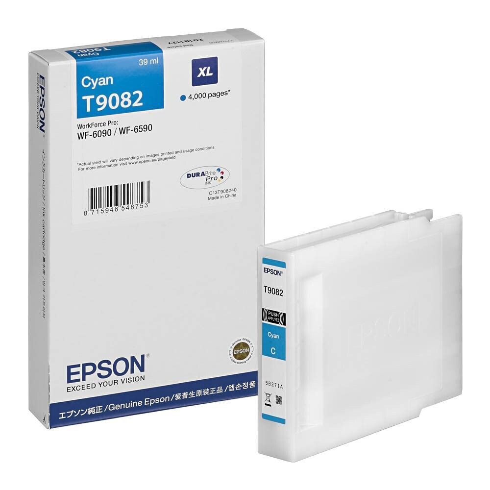 Original Epson T9082 XL Cyan Druckerpatrone