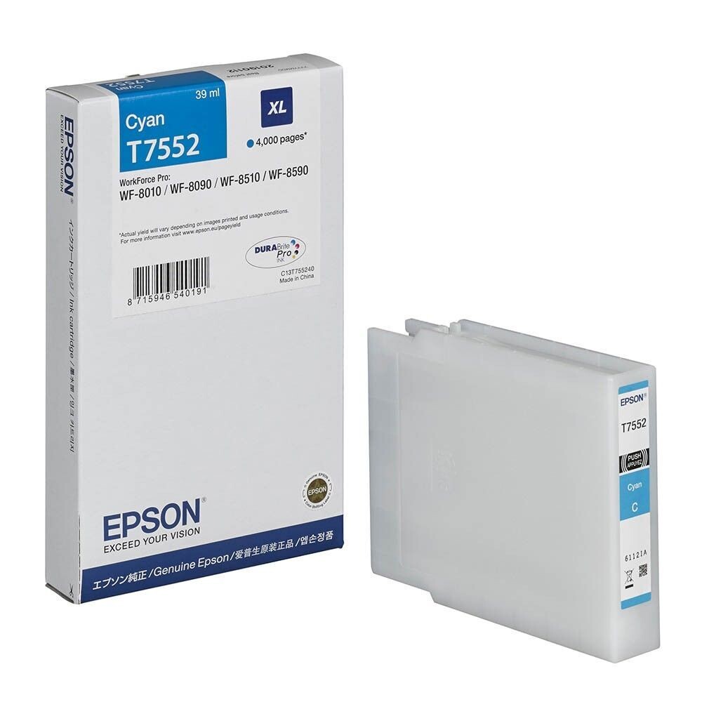 Original Epson T7552C Cyan Druckerpatrone / C13T755240