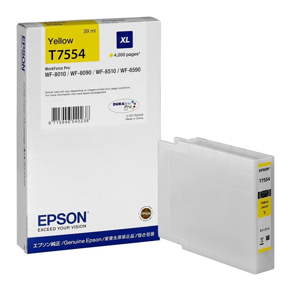 Original Epson T7554Y Gelb Druckerpatrone / C13T755440