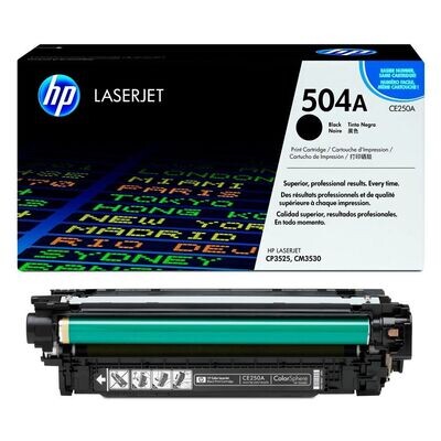 Original HP Toner 504A  Black / CE250A