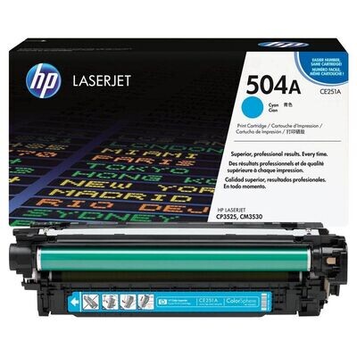 Original HP Toner 504A  Cyan / CE251A