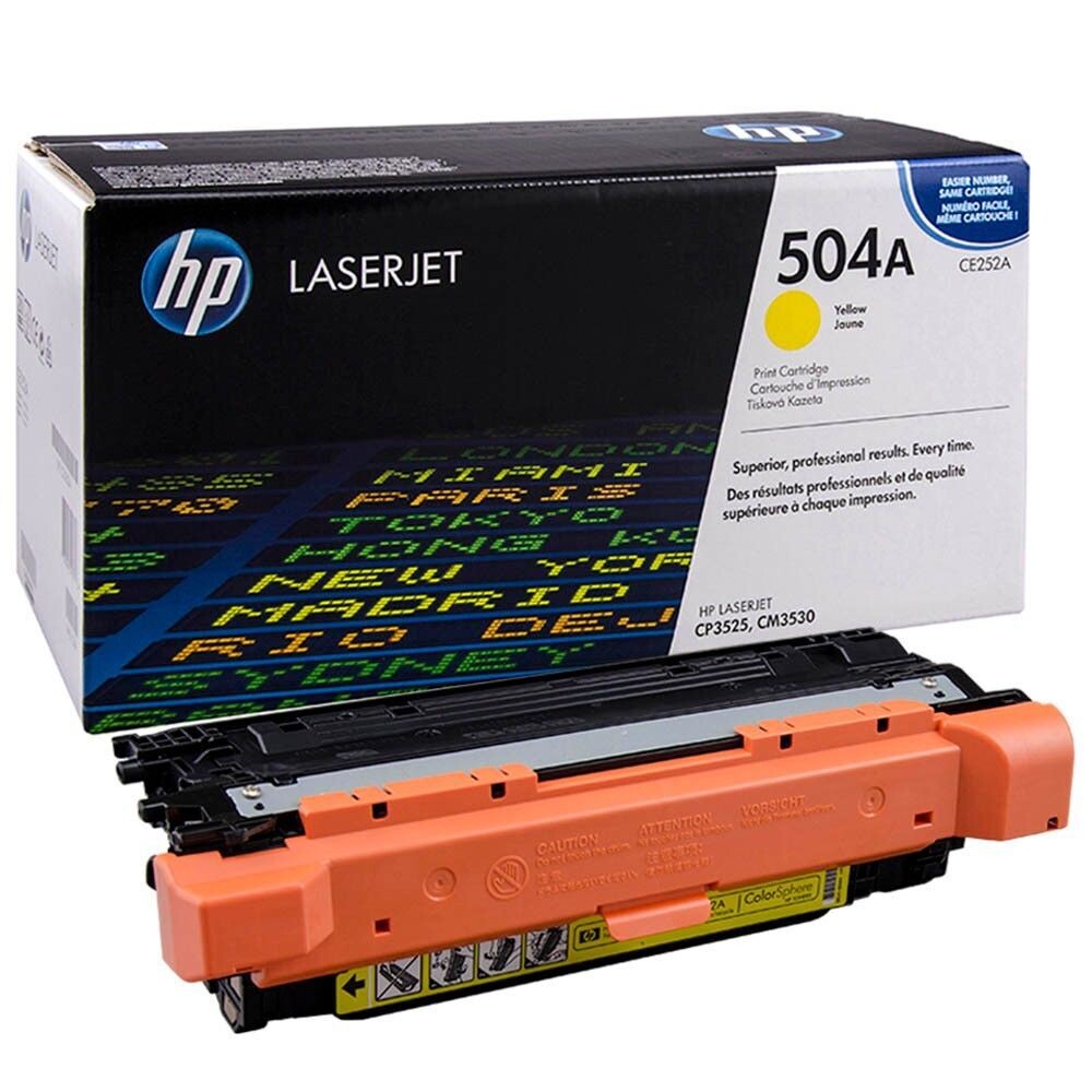 Original HP Toner 504A  Gelb / CE253A
