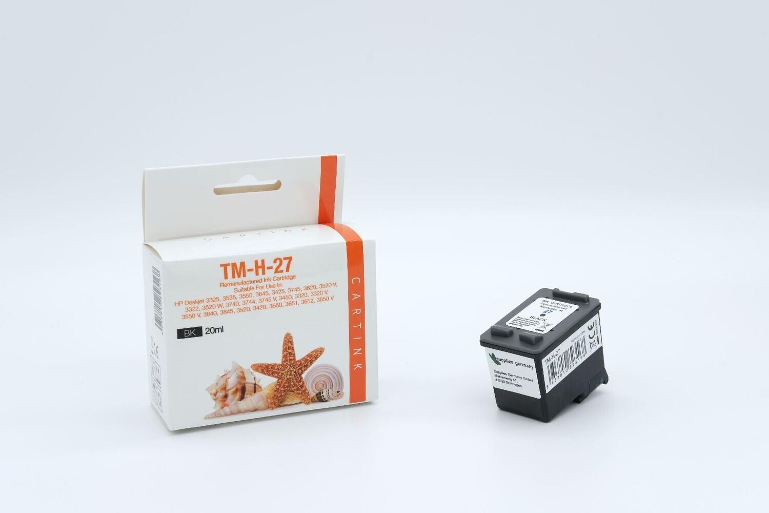 Alternative Druckerpatrone passend zu HP27 / C8727AE  Schwarz