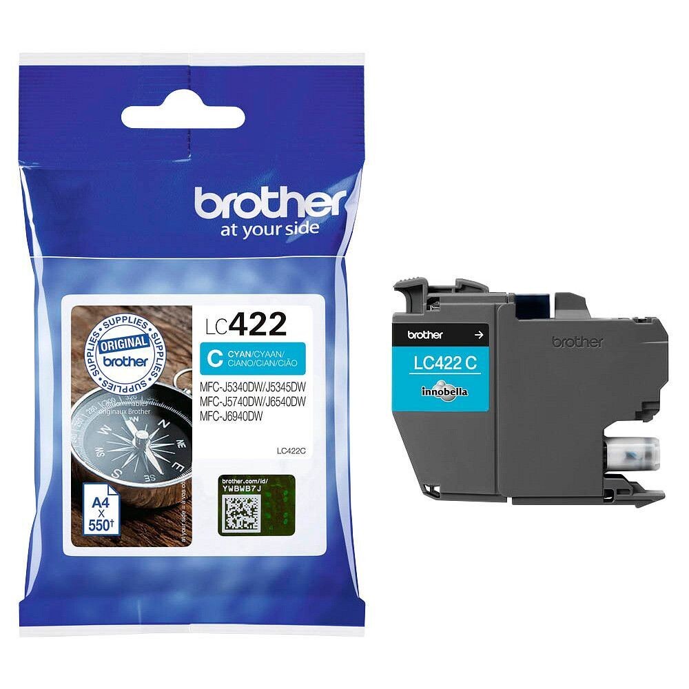 Original Brother Druckerpatrone LC422C / LC-422C   Cyan