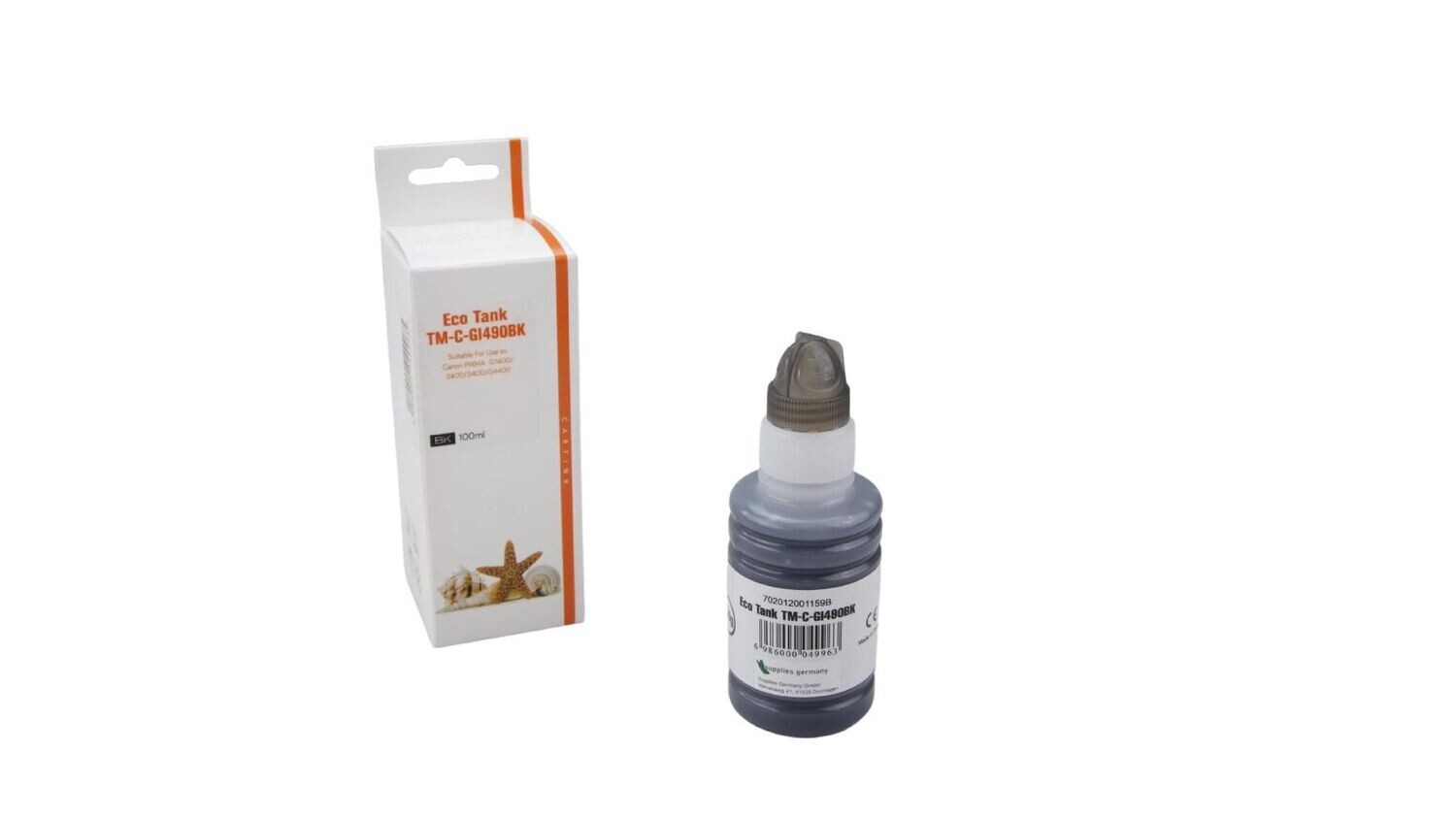 Alternative Tintenflasche passend zu Canon GI-490BK schwarz