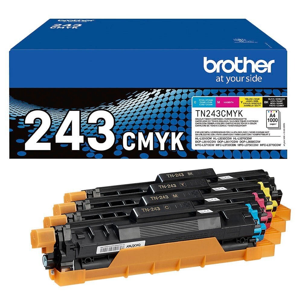 Original Brother TN-243 CMYK / TN243 CMYK Toner – 4er-Value Pack Schwarz, Cyan, Magenta & Gelb ✅ Original Brother TN-243 CMYK / TN243 CMYK Toner – 4er-Value Pack Schwarz, Cyan, Magenta & Gelb ✅