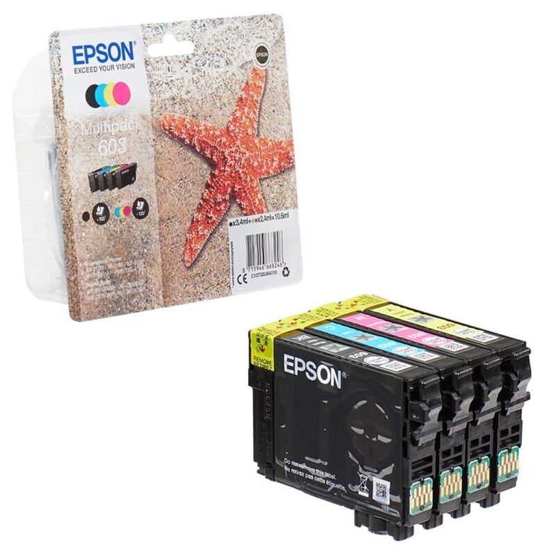 Epson Multipack 603 / T03U64 Druckerpatrone / C13T03U64010 schwarz / Cyan / Magenta / gelb ✅