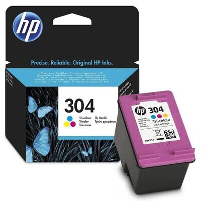 Original HP Druckerpatrone HP304 farbig/ N9K05AE ✅