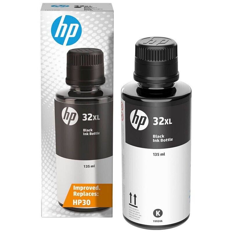 HP Nachfülltinte HP32 XL schwarz / 1VV24AE  135ml ✅