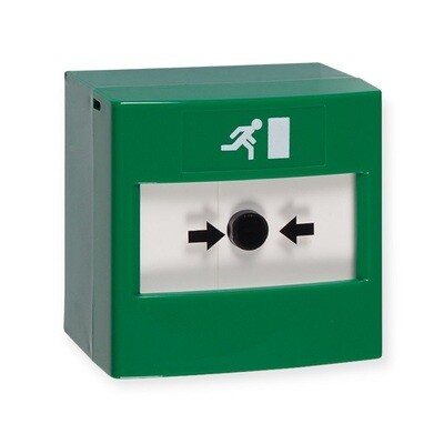 STI RP-GD2-11 Reset handmelder, dubbelpolige omschakeling, Running Man-logo, groen