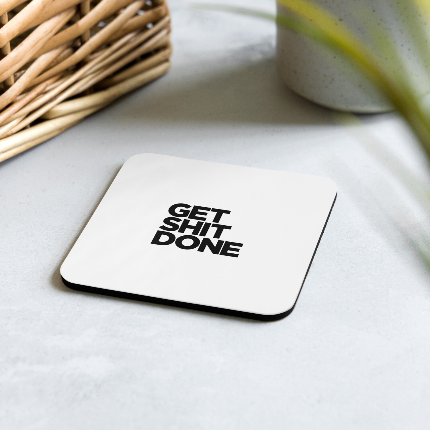Cork-back coaster