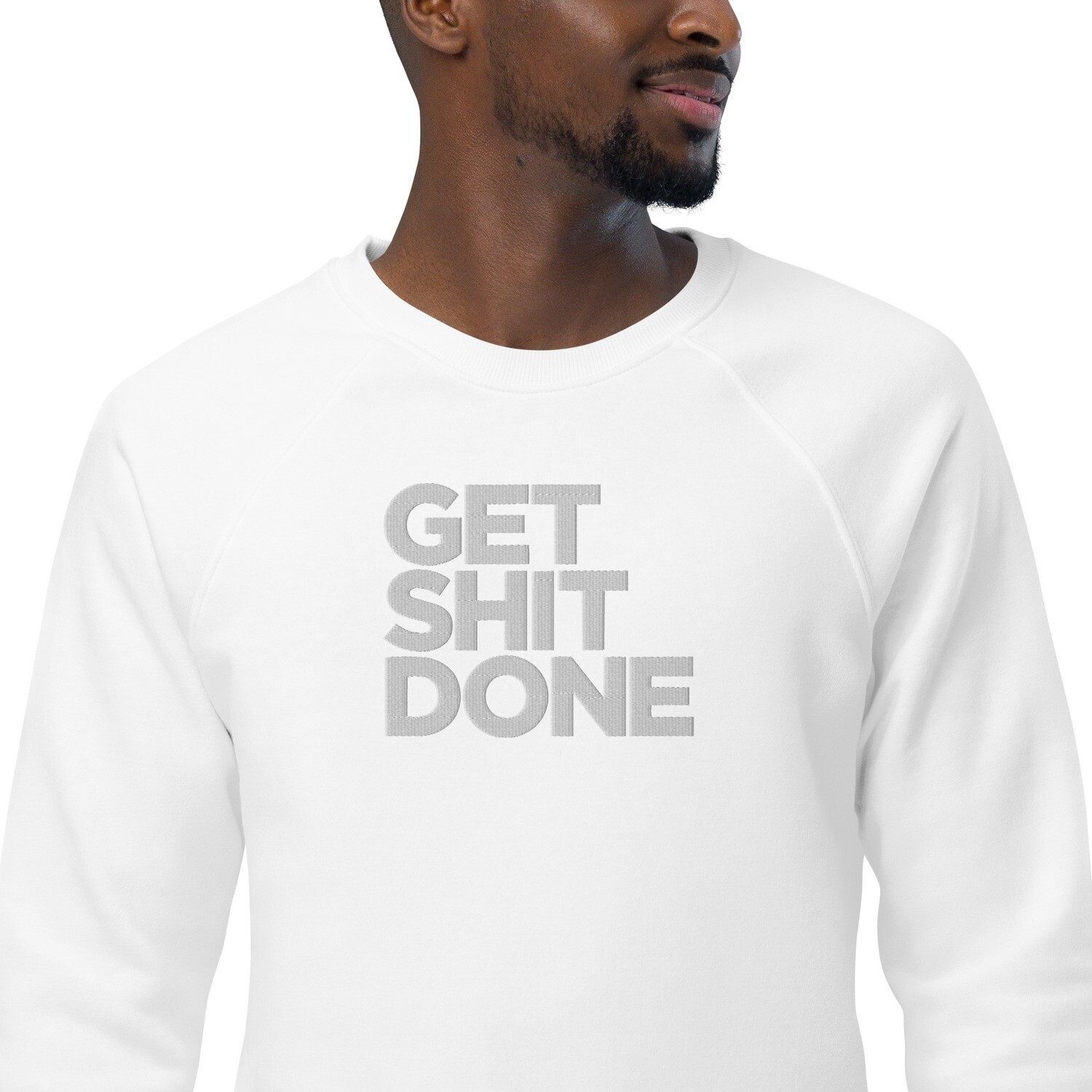 Unisex organic raglan sweatshirt