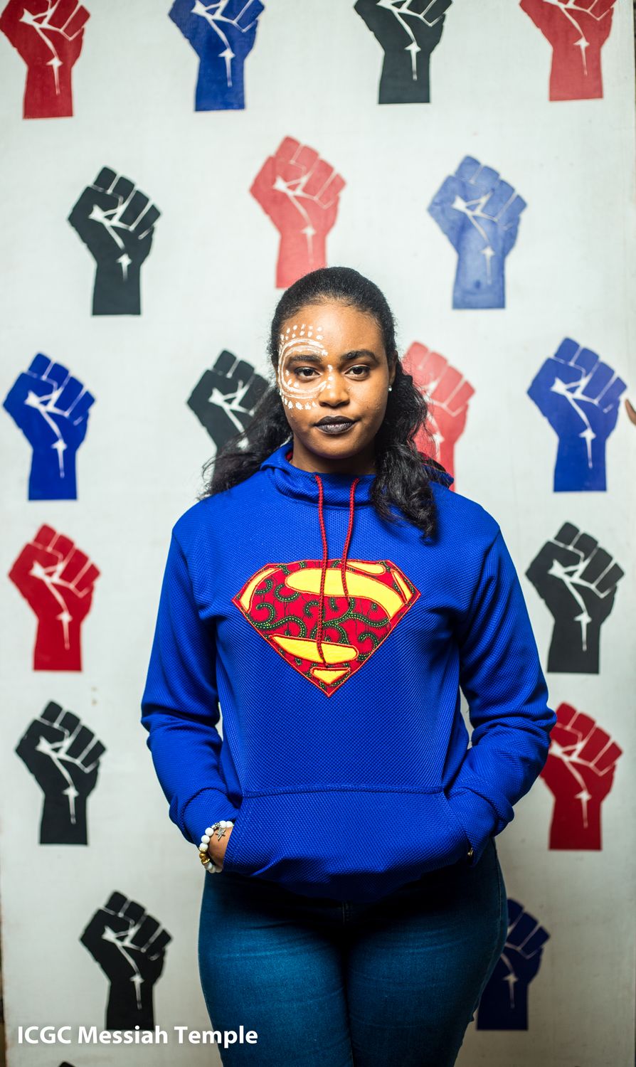 Blue Superhuman Hoodie