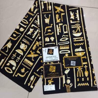 Pagne africain motif hiéroglyphe