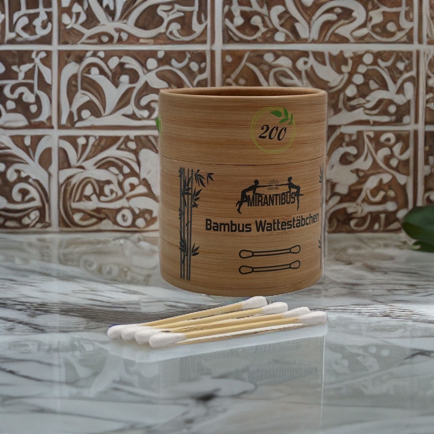 Wattestäbchen aus Bambus