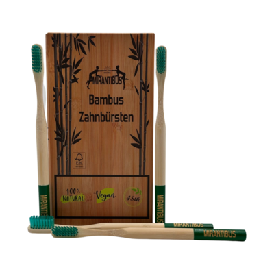 Bambus Zahnbürsten 4er Set