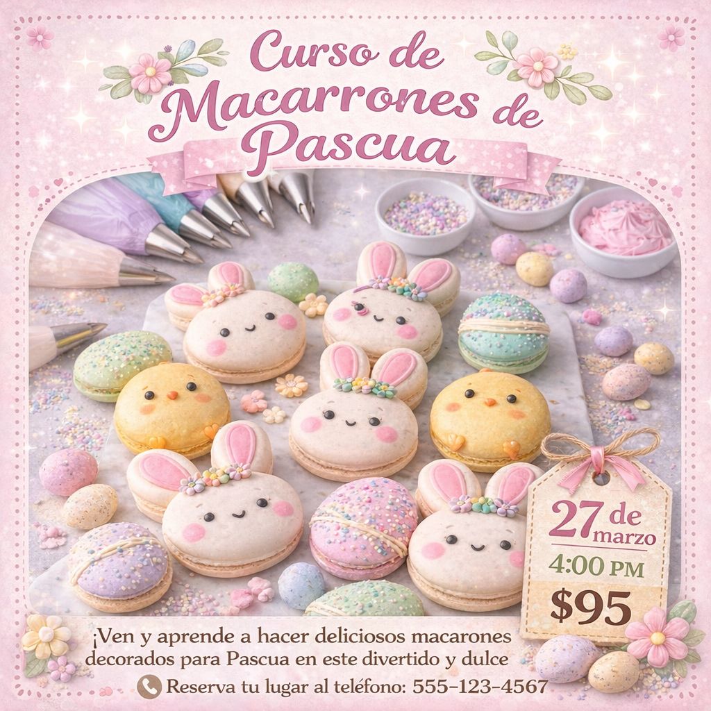 Curso Macarrones Gourmet de Pascua Curso Macarrones Gourmet de Pascua