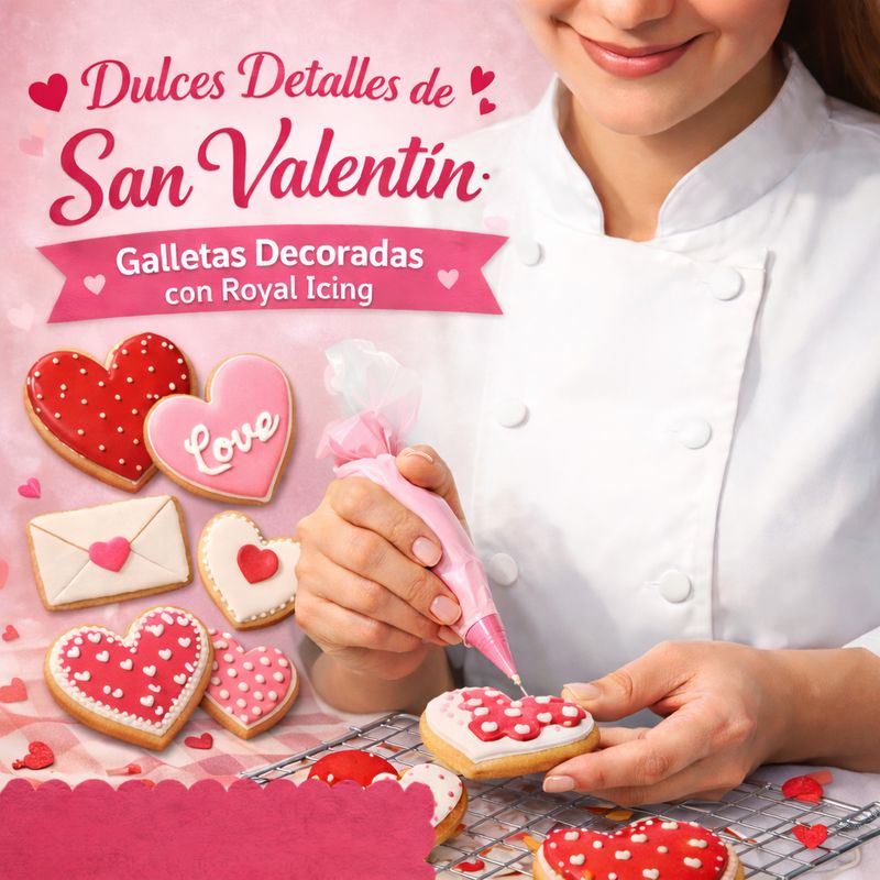 Dulces Detalles de San Valentín: Galletas Decoradas con Royal Icing