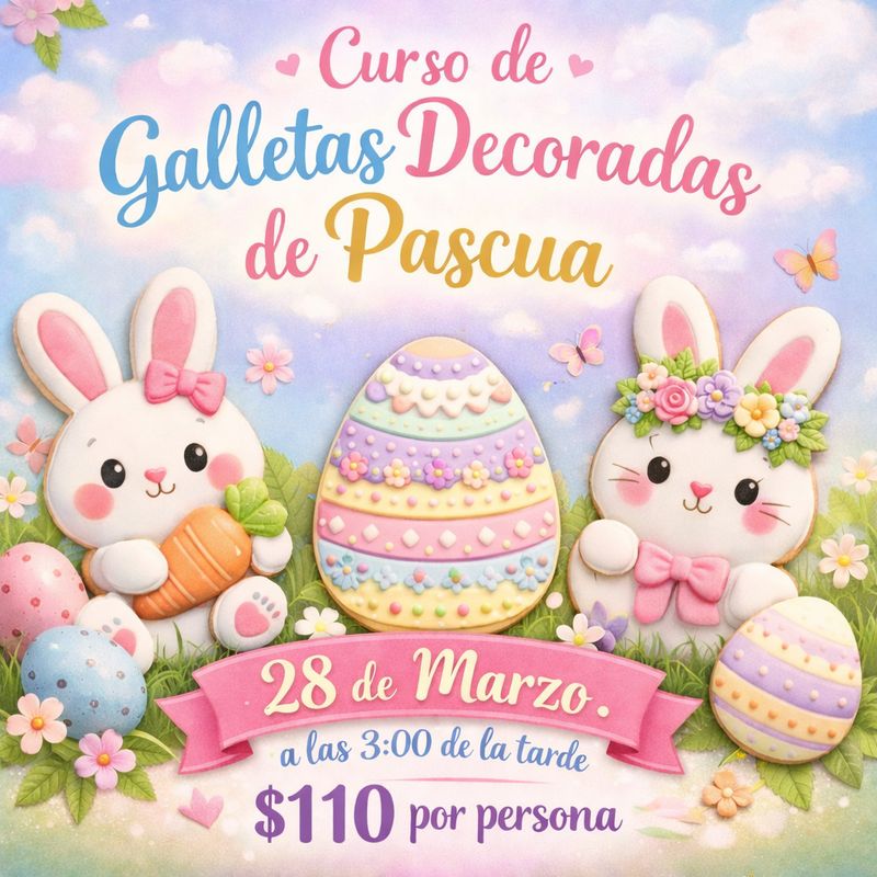Curso de Galletas Decoradas Pascua