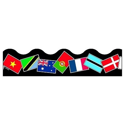 BORDER-TERRIFIC TRIM, WORLD FLAGS