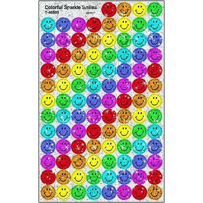 STICKERS-SUPERSPOTS SPARKLE, COLOURFUL SMILES