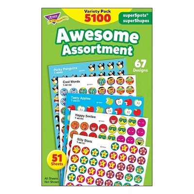 STICKERS-VARIETY PACK, AWESOME ASSORTMENT
