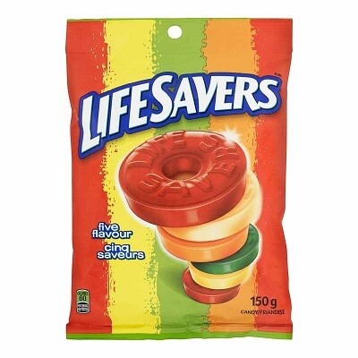 CANDY-LIFESAVERS 5 FLAVOURS 150G. (93021)