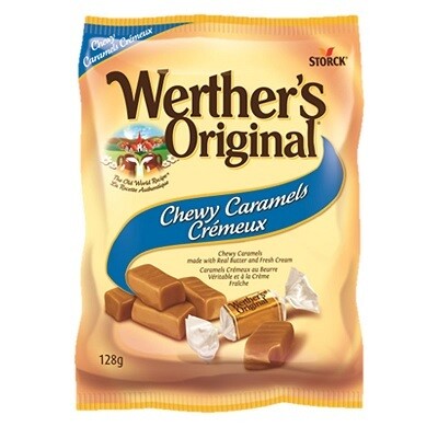 CANDY-WERTHER&#39;S ORIGINAL CHEWY CARAMELS 128G.