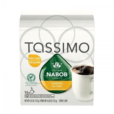 COFFEE-TASSIMO NABOB BREAKFAST BLEND14/BOX