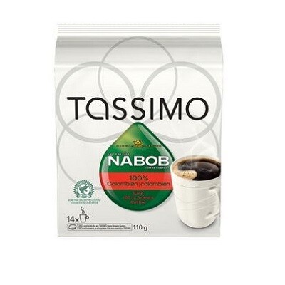 COFFEE-TASSIMO NABOB 100% COLOMBIAN 14/BOX