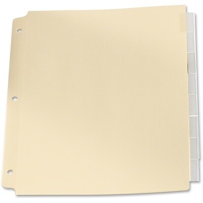 INDEX DIVIDERS-INSERTABLE, EXTRA WIDE 8 CLEAR TABS