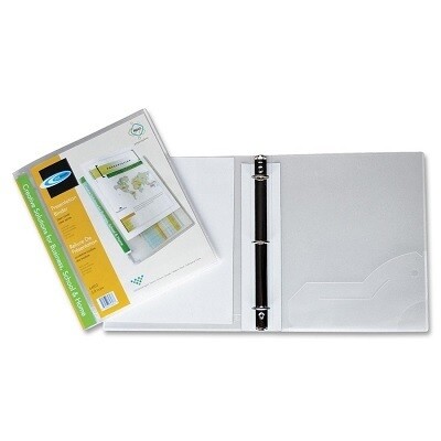 BINDER-PRESENTATION, POLY 1&quot; ROUND, CLEAR