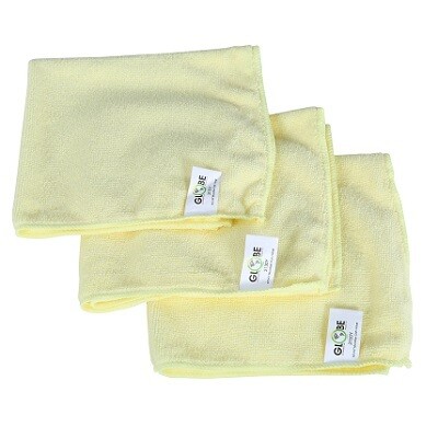 CLEANING CLOTH-MICROFIBER 240GSM 16&quot;X16&quot;, YELLOW 10/PACK
