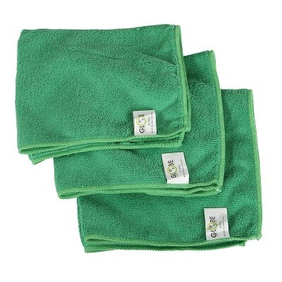 CLEANING CLOTH-MICROFIBER 240GSM 16&quot;X16&quot;, GREEN 10/PACK