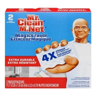CLEANER-MR. CLEAN MAGIC ERASER EXTRA DURABLE 2/BOX
