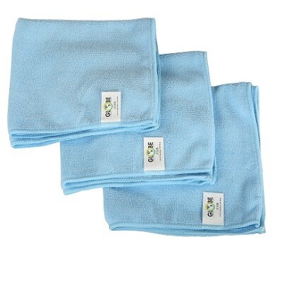 CLEANING CLOTH-MICROFIBER 240GSM 16&quot;X16&quot;, BLUE 10/PACK