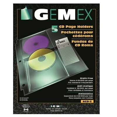 SHEET PROTECTOR-CD/DVD 8-1/2X11&quot; 5/PACK