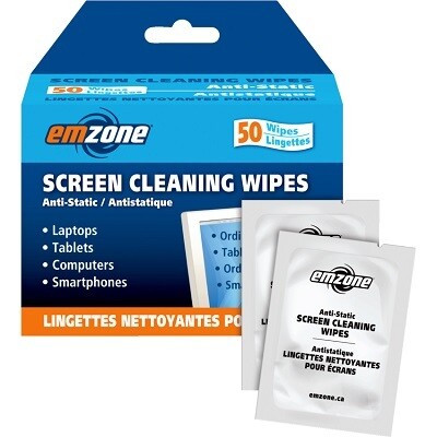 SCREEN CLEANING WIPES-EMZONE 50/BOX